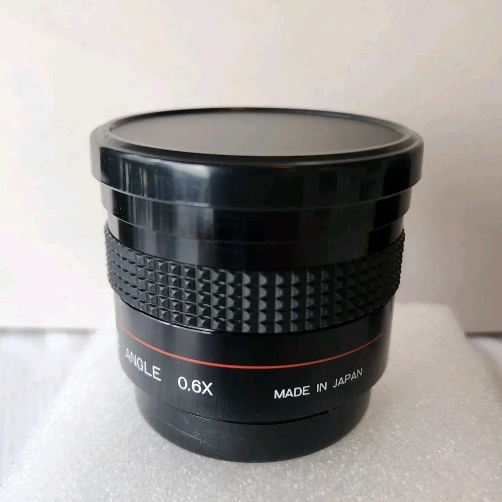 VTG‎ AMBICO V-0315 Video Fish-Eye Lens 0.6X Wide-Angle + End Caps & Case EUC